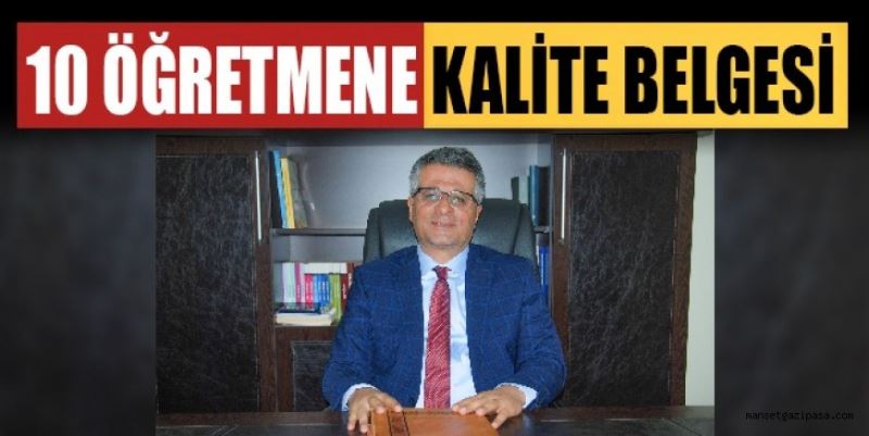 10 ÖĞRETMENE KALİTE BELGESİ