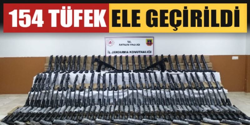 154 TÜFEK ELE GEÇİRİLDİ