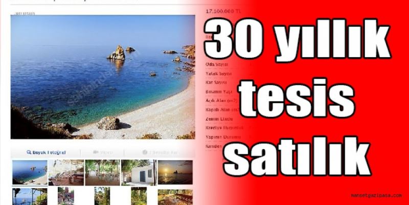 30 yıllık tesis satılık