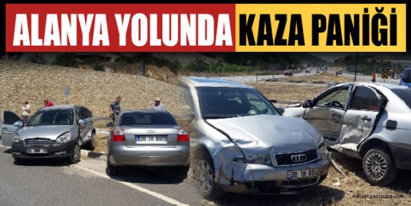 ALANYA YOLUNDA KAZA PANİĞİ