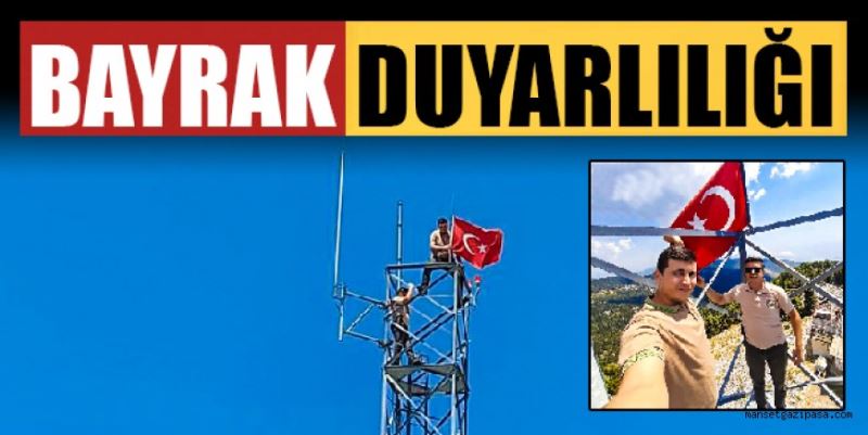 BAYRAĞIMIZ 30 METRELİK VERİCİDE DALGALANDI