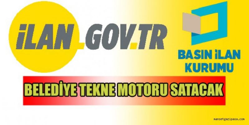 BELEDİYE TEKNE MOTORU SATACAK