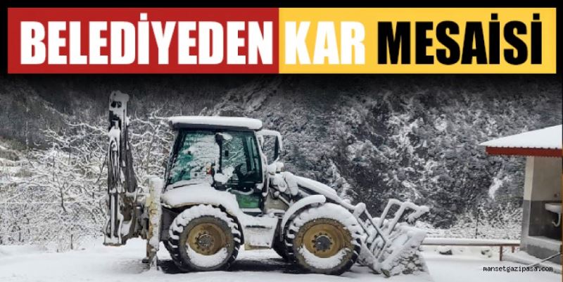 BELEDİYEDEN KAR MESAİSİ