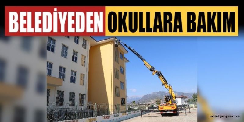 BELEDİYEDEN OKULLARA BAKIM