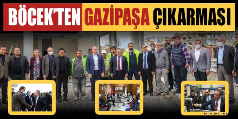 BÖCEK’TEN GAZİPAŞA ÇIKARMASI