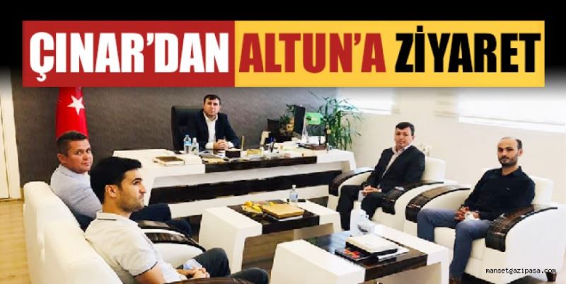 ÇINAR DERNEĞİ KAYMAKAM ALTUN’U ZİYARET ETTİ