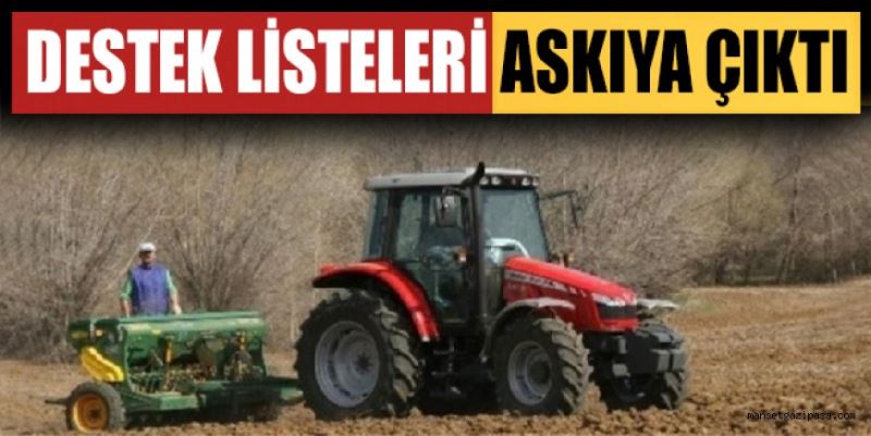 DESTEK LİSTELERİ ASKIDA