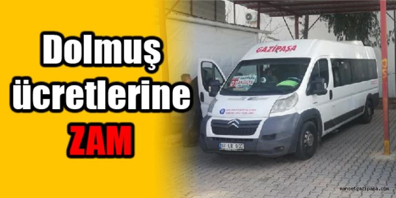 Dolmuş ücretlerine zam