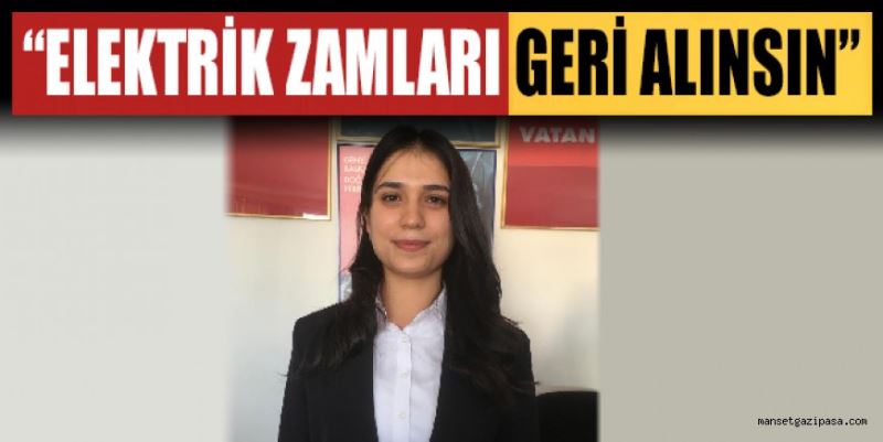 “ELEKTRİK ZAMLARI GERİ ALINSIN”     