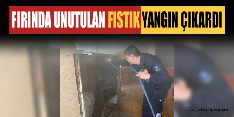 FIRINDA UNUTULAN FISTIK YANGIN ÇIKARDI