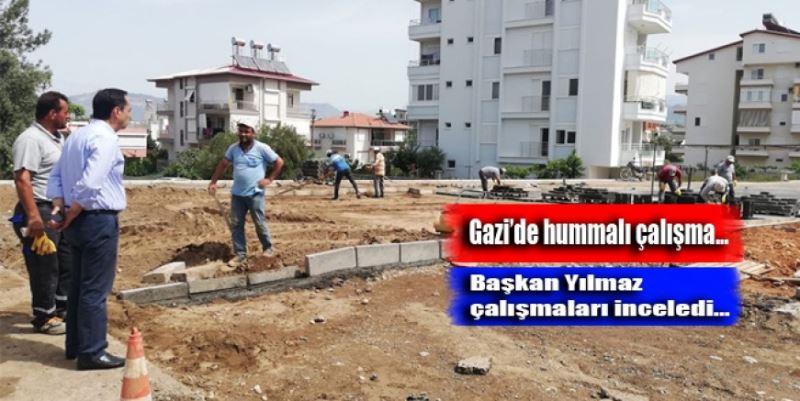 GAZİ’DE PARKE ÇALIŞMASI