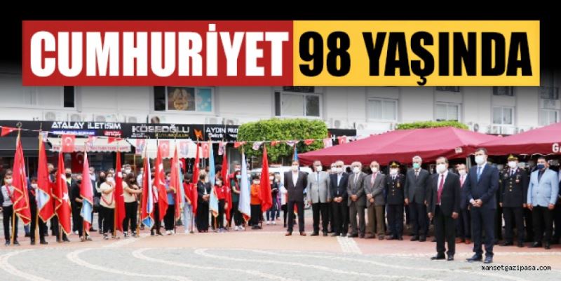GAZİPAŞA’DA 29 EKİM CUMHURİYET BAYRAMI NEDENİYLE TÖREN YAPILDI