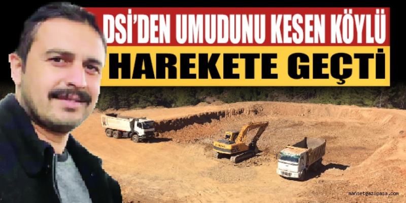 GAZİPAŞA’DA DSİ’DEN UMUDUNU KESEN ÇİFTÇİ SULAMA SUYU SORUNU ÇÖZMEK İÇİN HAREKETE GEÇTİ