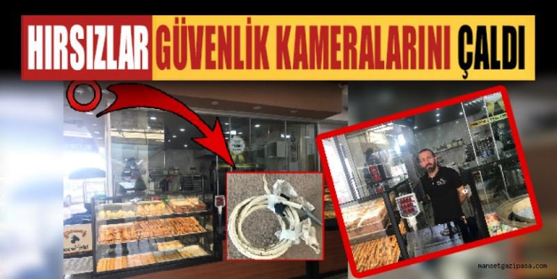 GAZİPAŞA’DA HIRSIZLARI CAYDIRMAK İÇİN TAKILAN GÜVENLİK KAMERASINI HIRSIZLAR ÇALDI