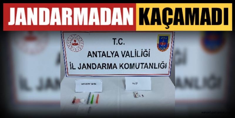 Gazipaşa’da jandarmaya başkasına ait kimlik numarasını veren şahsın aracında uyuşturucu ele geçirildi