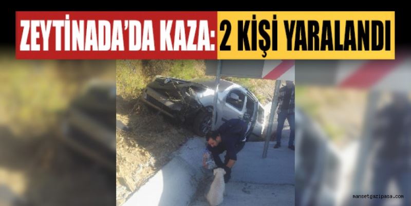 GAZİPAŞA’DA KONTROLDEN ÇIKIP ŞARAMPOLE UÇAN ARAÇTAKİ İKİ KİŞİ YARALANDI