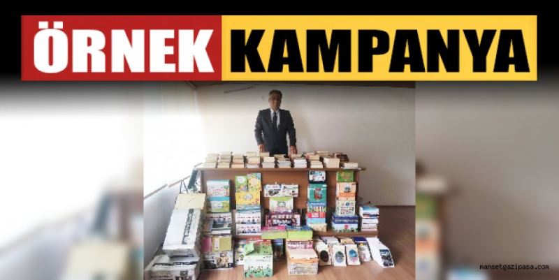 GAZİPAŞA’DA ÖRNEK KAMPANYA: TOPLANAN KİTAPLAR ÖĞRENCİLERE HEDİYE EDİLECEK