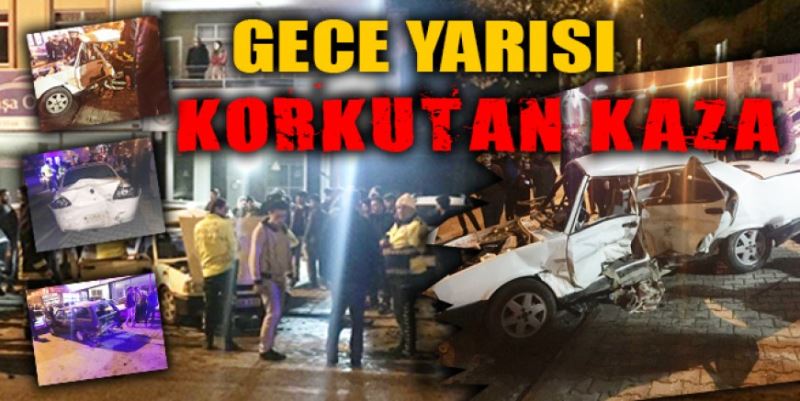 GECE YARISI KORKUTAN KAZA