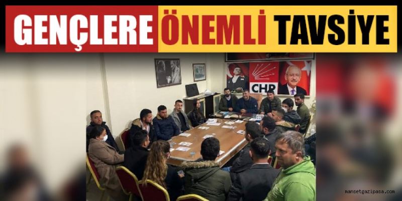 GENÇLERE ÖNEMLİ TAVSİYE