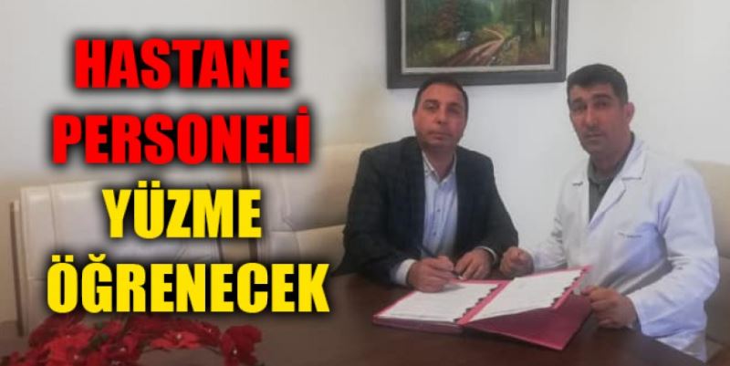 HASTANE PERSONELİ  YÜZME ÖĞRENECEK