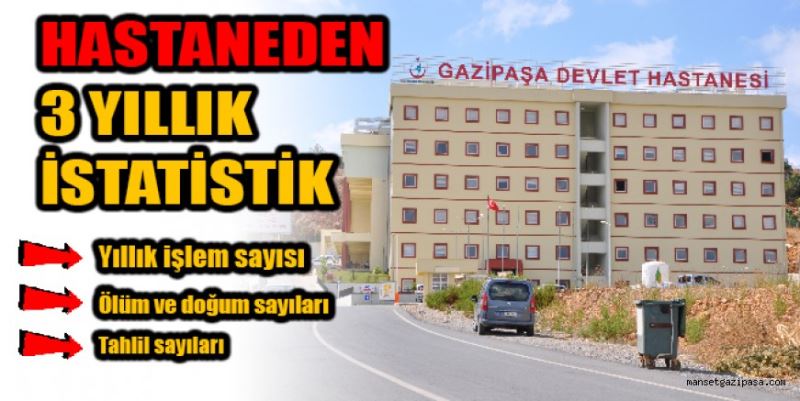 Hastaneden 3 yıllık istatistik