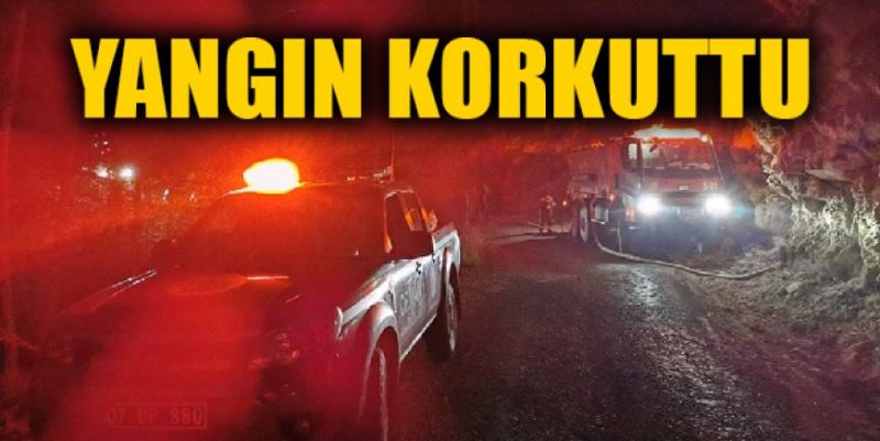 İNCEĞİZ’DE YANGIN KORKUTTU