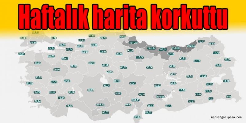 İŞTE HARİTALI VAKA SAYIMIZ