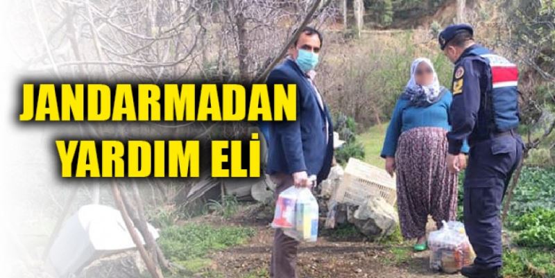 JANDARMADAN YAŞLILARA YARDIM ELİ