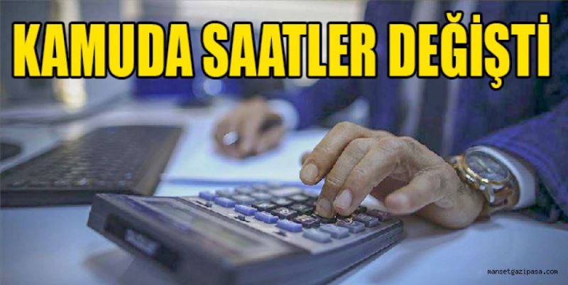 KAMUDA SAATLER DEĞİŞTİ