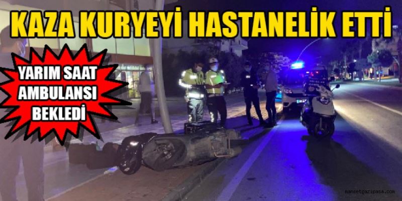 KAZA KURYEYİ HASTANELİK ETTİ