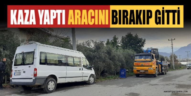 KAZA YAPTI ARACINI BIRAKIP GİTTİ