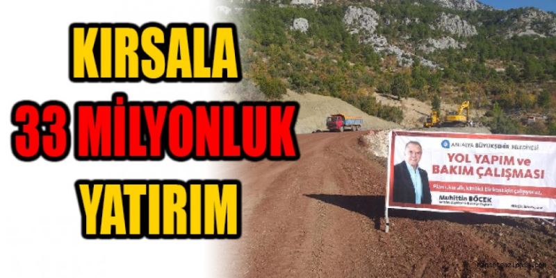 Kırsala 33 milyonluk yatırım