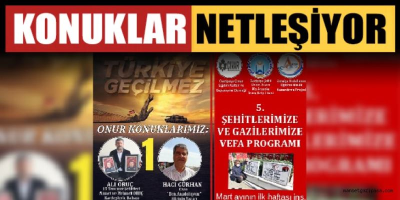 KONUKLAR NETLEŞMEYE BAŞLADI