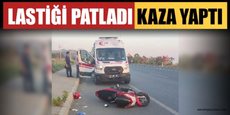 LASTİĞİ PATLADI KAZA YAPTI