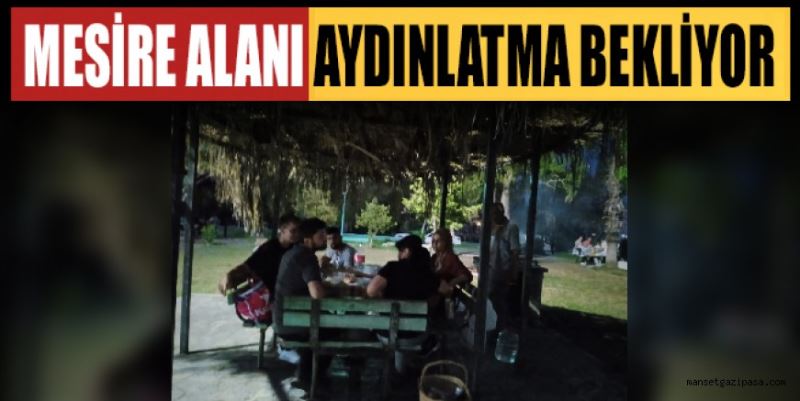 MESİRE ALANI AYDINLATMA BEKLİYOR