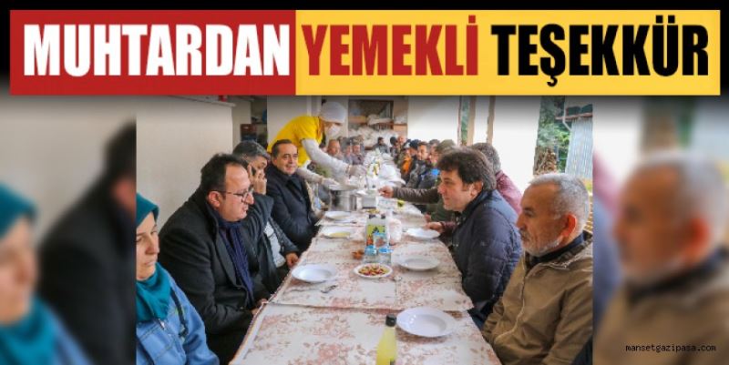 MUHTARDAN YEMEKLİ TEŞEKKÜR