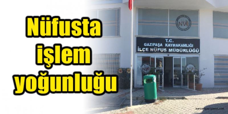 Nüfusta işlem yoğunluğu