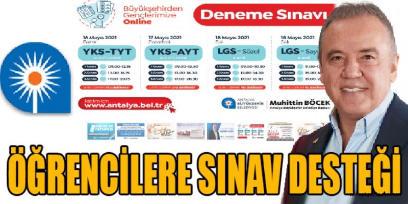 ÖĞRENCİLERE SINAV DESTEĞİ