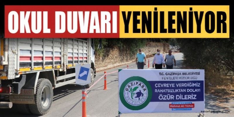 OKUL DUVARI YENİLENİYOR