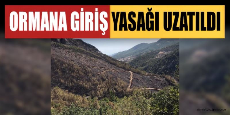 ORMANA GİRİŞ YASAĞI UZATILDI