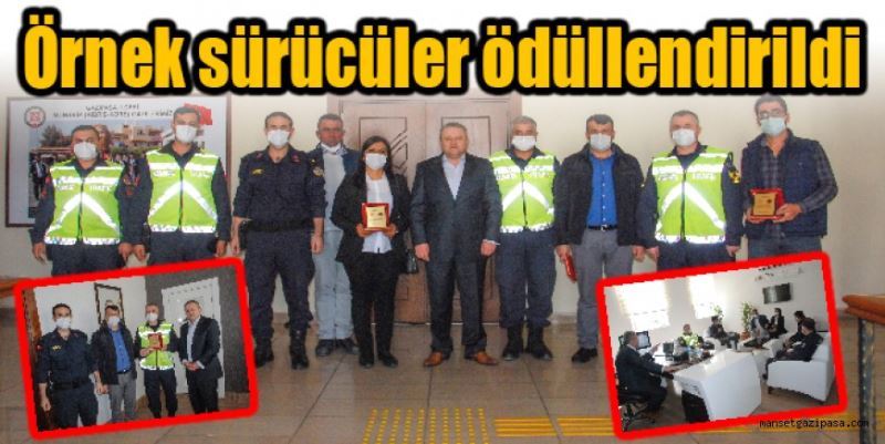 Örnek sürücüler ödüllendirildi