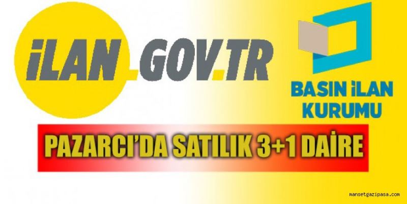 PAZARCI’DA SATILIK 3+1 DAİRE