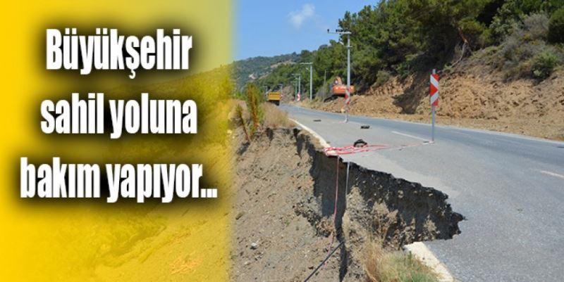 SAHİL YOLU GÜVENLİ HALE GETİRİLİYOR 