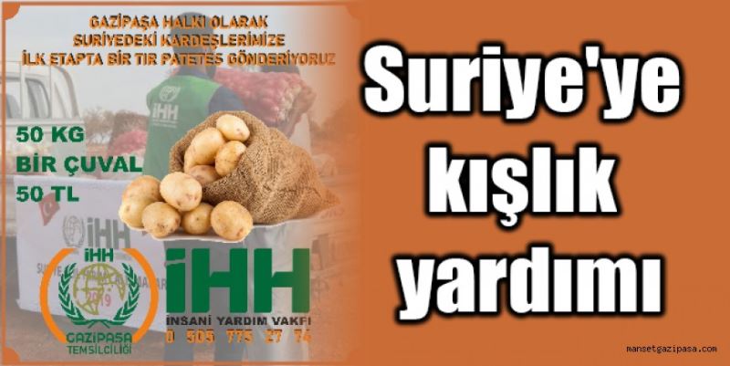 Suriye’ye kışlık yardımı