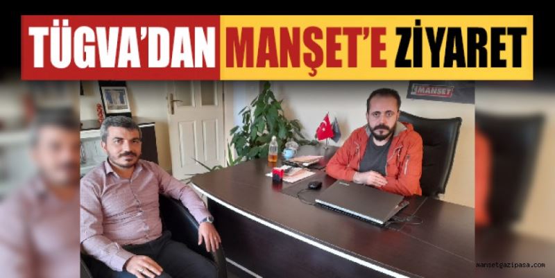 TÜRKİYE GENÇLİK VAKFI GAZİPAŞA TEMSİLCİSİ MEHMET GÖZÜBÜYÜK, GAZİPAŞA MANŞET GAZETESİ’Nİ ZİYARET ETTİ