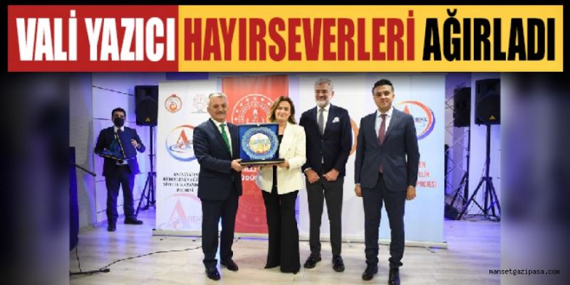 VALİ YAZICI HAYIRSEVERLERİ AĞIRLADI