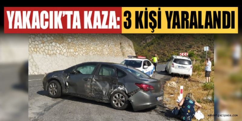 YAĞIŞLA KAYGANLAŞAN YOLDA KAZA YAPTILAR