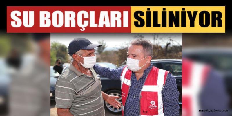 YANGIN BÖLGESİNDE SU BORÇLARI SİLİNDİ