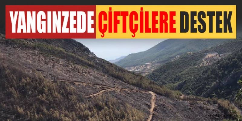 YANGINZEDE ÇİFTÇİLERE DESTEK