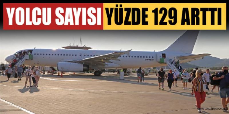 YOLCU SAYISI YÜZDE 129 ARTTI